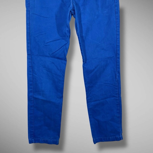 Abercrombie & Fitch Pants Mens 30x30 Blue Chinos Flat Front Cotton Twill - Picture 5 of 13